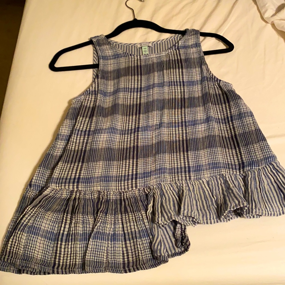 Susina Asymmetrical Hem Cropped Tank, XS Petite